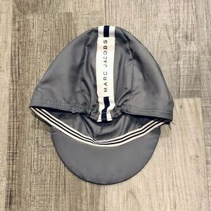 Marc Jacobs cyclist hat powder blue gray w/ stripe